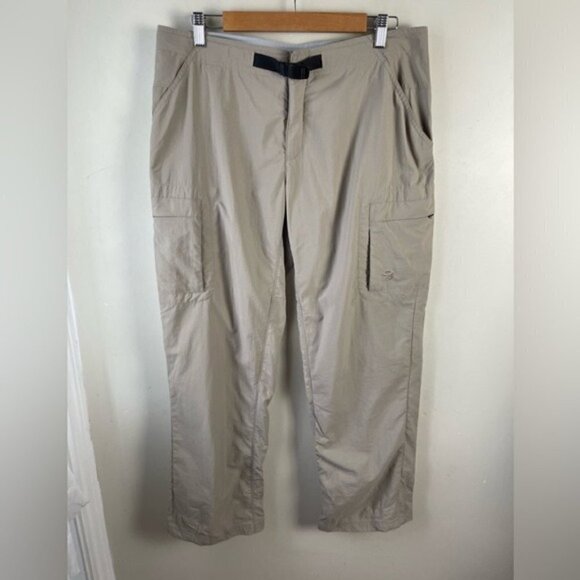 Mountain Hardwear beige women’s outdoor belted hiking pants size 12 - Picture 1 of 14